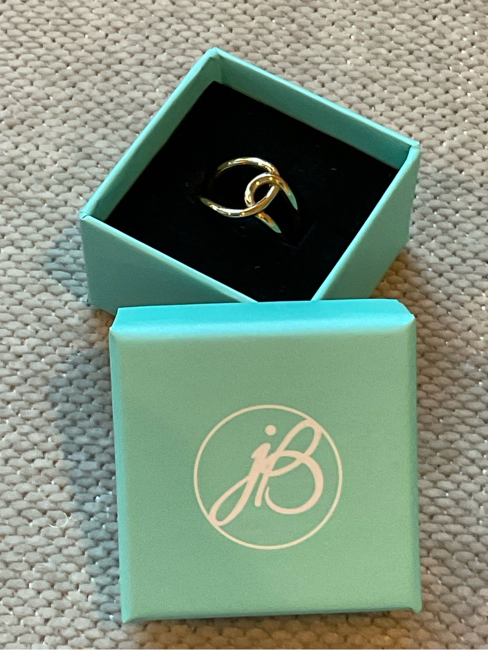 Women’s Adjustable Gold Tone Stainless Steel Ring